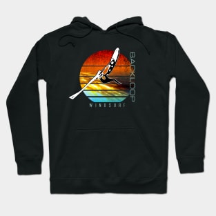 Windsurfing Jump at Sunset over Waves Hoodie